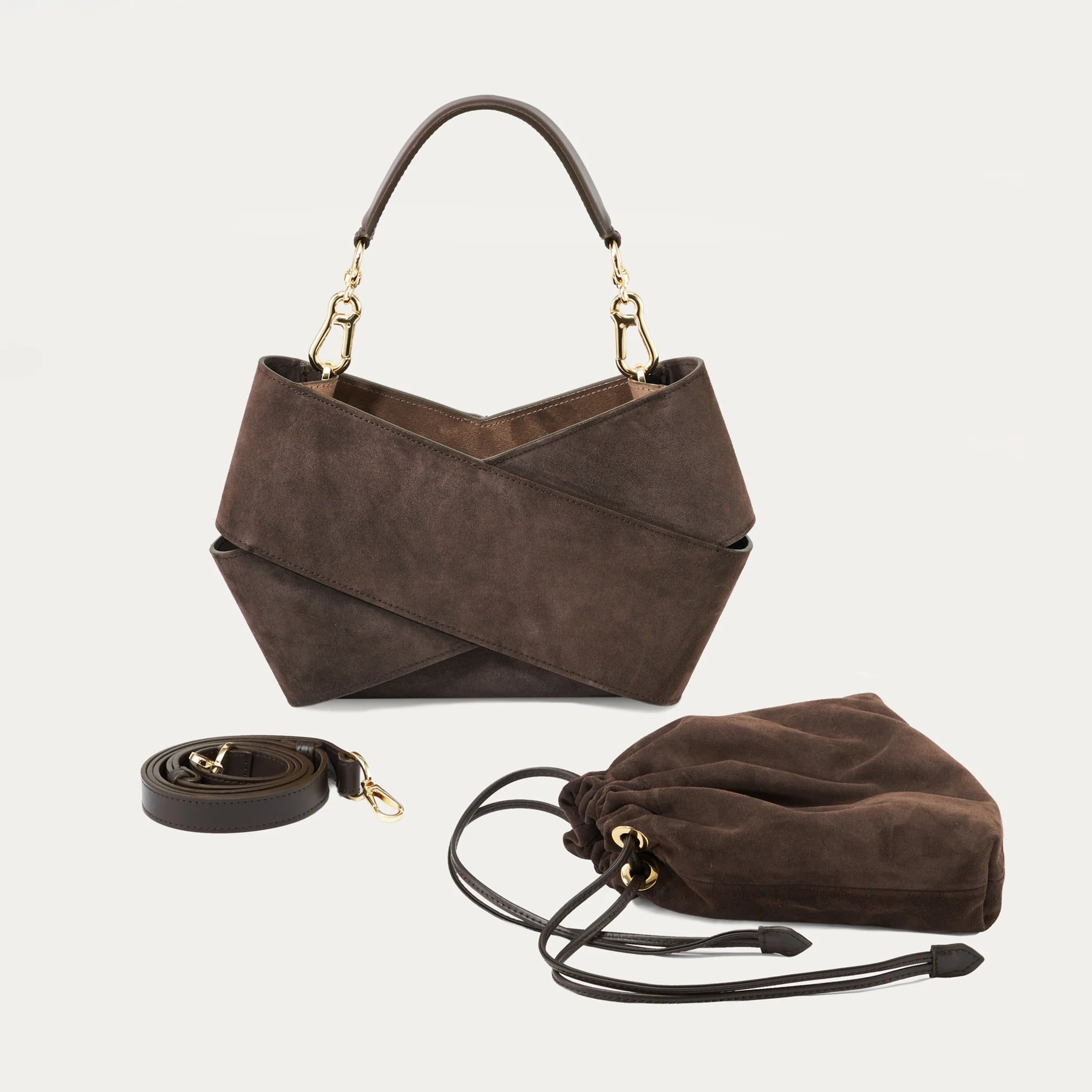 Miss V | Walnuss - Wildledertasche