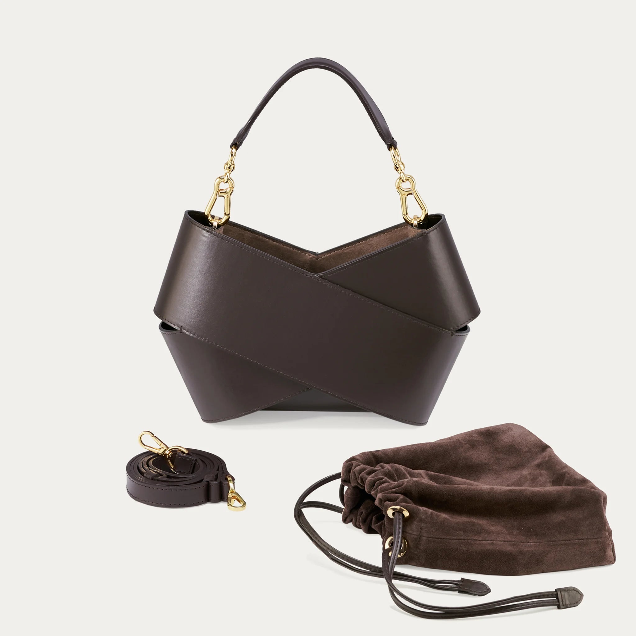 Miss V | Walnuss - Wildledertasche