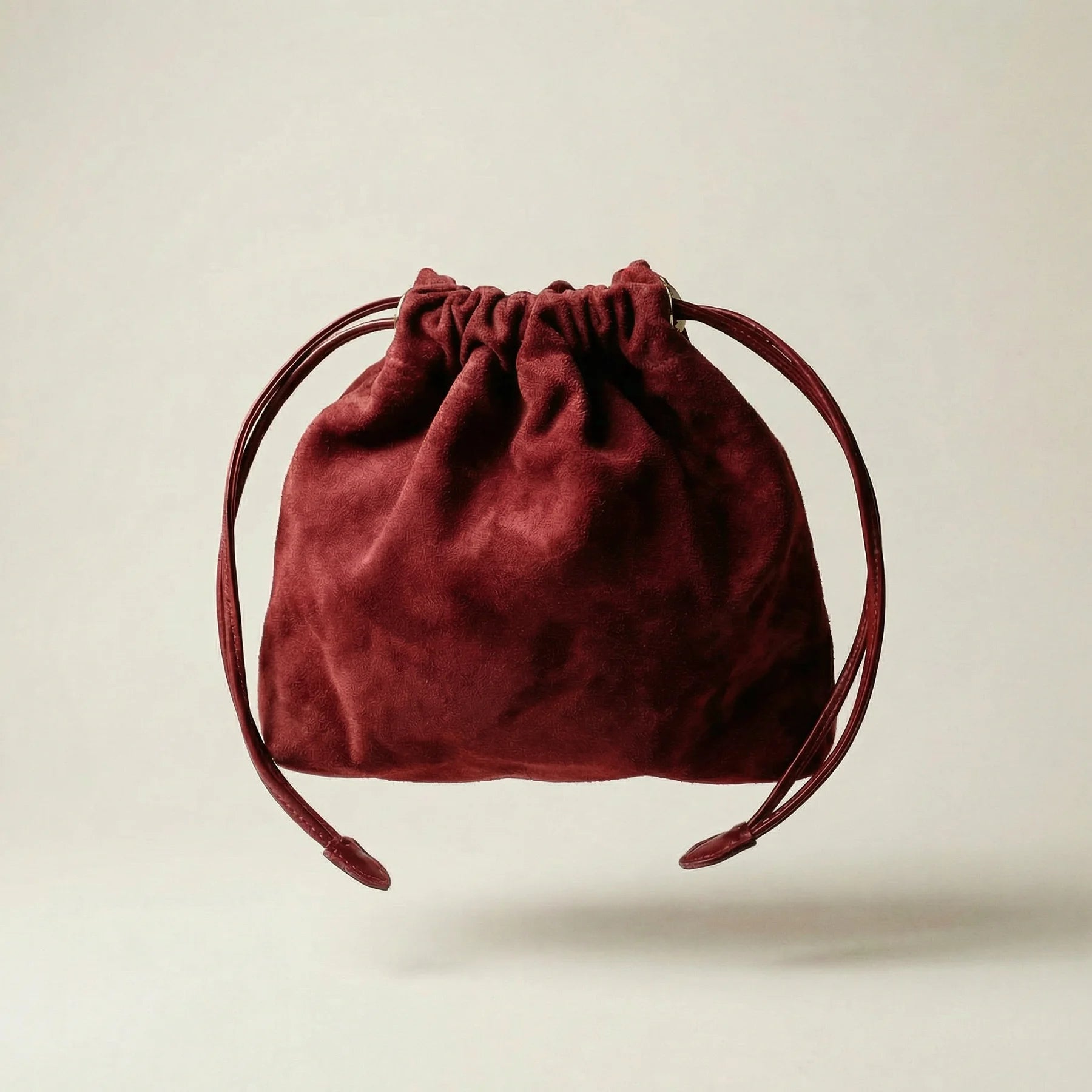 DRAWSTRING POUCH FOR PANNA No.5 | suede - black - shipping in 2 days -1